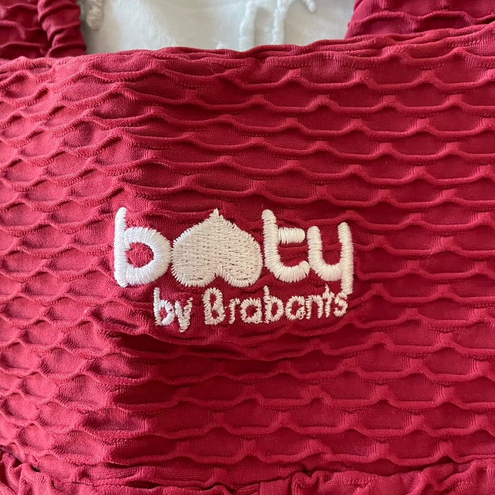 Curvy Booty By Brabrants Croco leggings in brick red